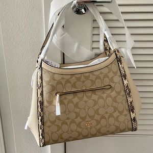 Signature Coach Kristy Bag W/Snake accents